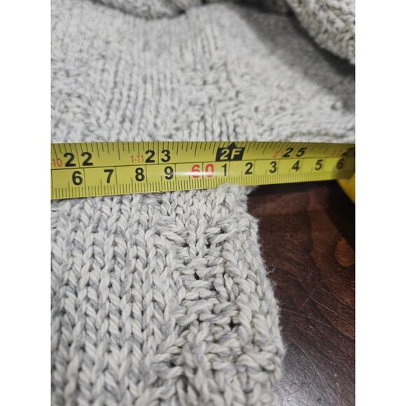 Vintage Fieldmaster Gray Fisherman-Style Mock Neck Cotton Sweater Mens XL Beige - Picture 3 of 6